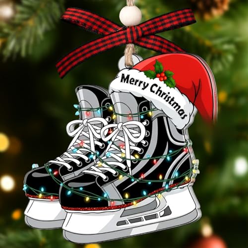 Ice Hockey Christmas Ornament Set