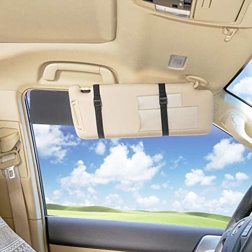 WANPOOL Car Visor Sunshade, Car Visor Anti-glare Sunshade Extender for Front Seat Driver or Passenger - Black - 1 Piece
