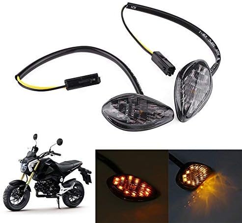Motorcycle Turn Signal Lights, Easy Installation Eye Shaped Flush Mount Universal Front Rear Assembly for Street Commuters Touring Enthusiasts Riders Safety Enhancement Universal Fit