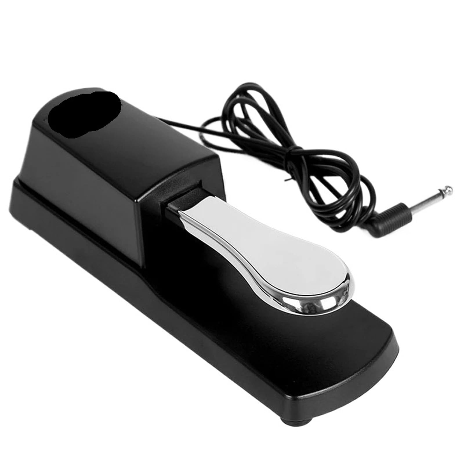 Pedal de sostenido Pedal amortiguador de sostenido for teclado piano digital negro | Con interruptor de polaridad universal for órgano de piano eléctrico(6.5MM White box)