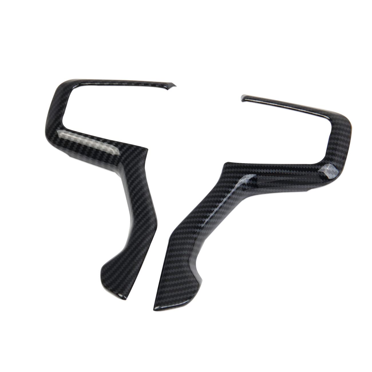 Fewshaw Carbon Fiber Steering Wheel Cover Molding Trims Accessoriess for 2019-2025 Chevy Silverado Blazer 2021-2024 Tahoe Suburban (Side Trim)