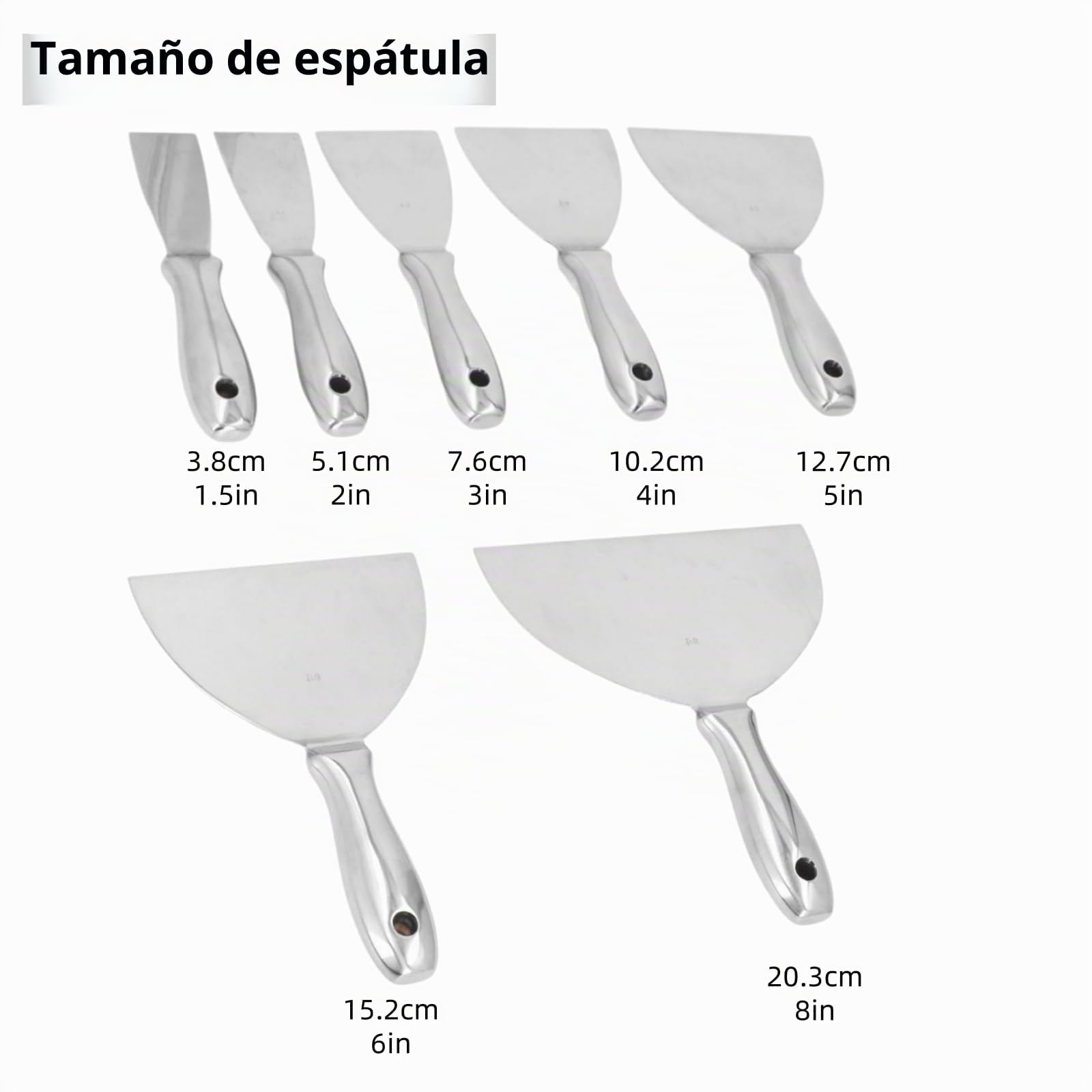 Espátulas Masilla de Acero Inoxidable, Raspadores de Papel Tapiz, Juego de Espátulas de Relleno, con Bolsa de Almacenamiento para Reparar Paneles de Yeso, Enlucido, Relleno de Masilla y Acabado Liso