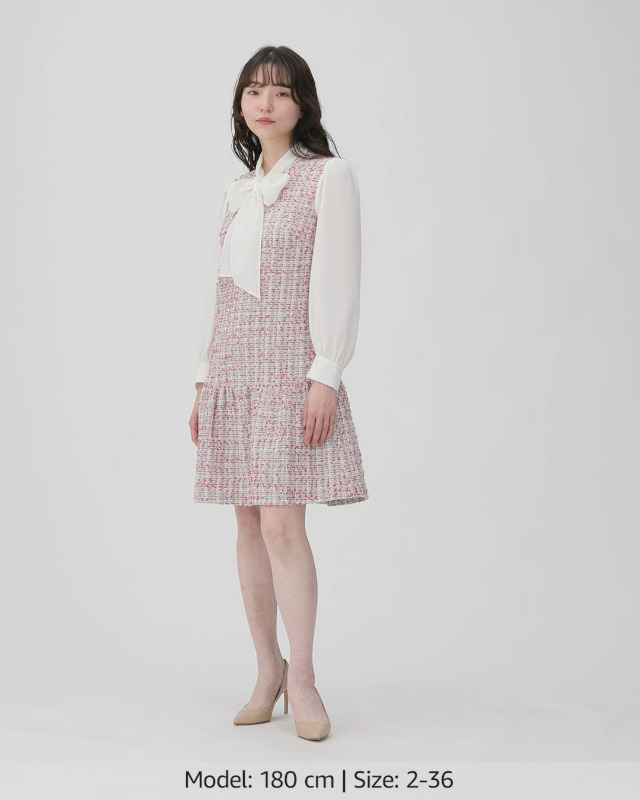 Amazon.co.jp: [グレースコンチネンタル] ﾂｲｰﾄﾞｺﾝﾋﾞﾜﾝﾋﾟｰｽ : ファッション