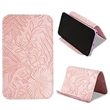 Haecsfl Airplane Travel Essentials for Flying Flex Flap Cell Phone Holder & Flexible Tablet Stand for Desk, Bed, Treadmill, Home & in-Flight Airplane Travel Accessories(1-Carved Pink)