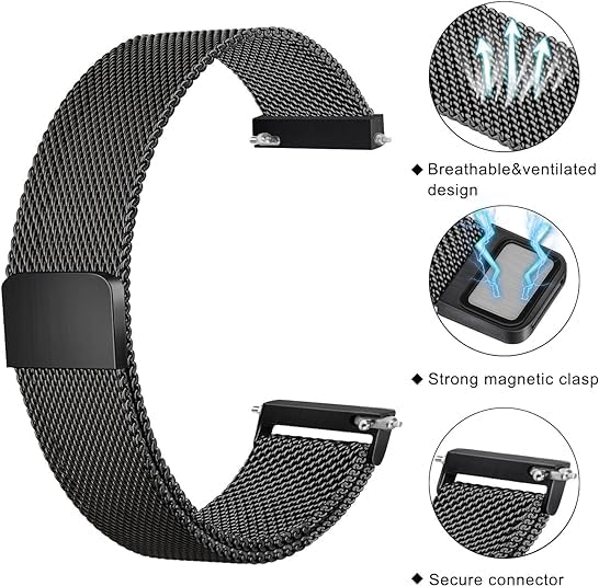 Metal Strap for Garmin Forerunner 255 Watch Strap/265 Strap, Vivoactive 4, Venu 2/Venu 3 - Image 2
