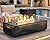 NICESOUL 42'' Propane/Natural Gas Fire Pit Table, Rectangle Firepits with Tank Table, 50000 BTU Modern Outdoor Fireplace with LED Lights for Outside Patio Backyard Deck Porch, CSA Certified, Dark Gray