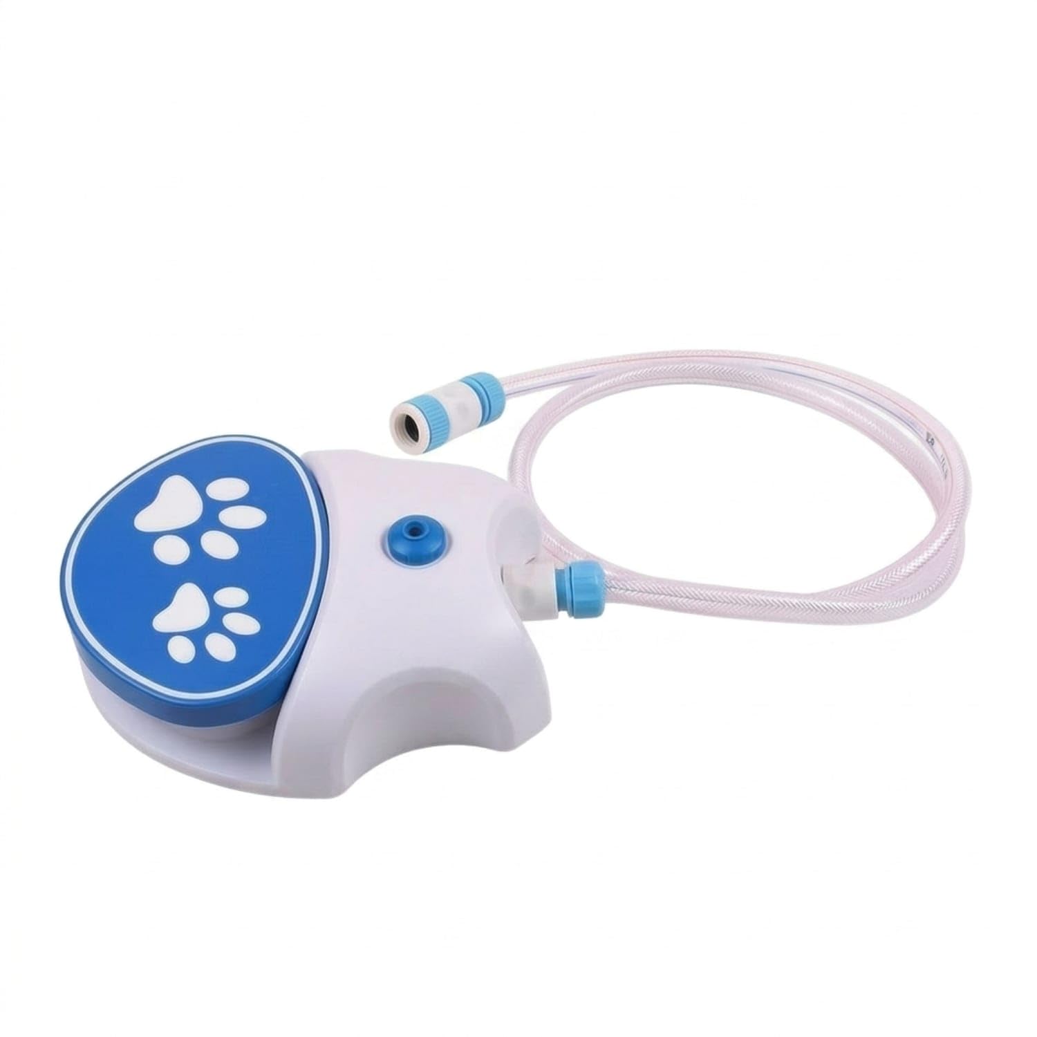 Foot-Operated Pet Water Dispenser with Hose Automatic Dog Water Fountain with Hose Outdoor Step-on Dog Fountain Hands-Unrestricted for Dogs, Yard, Garden, Blue-image-4