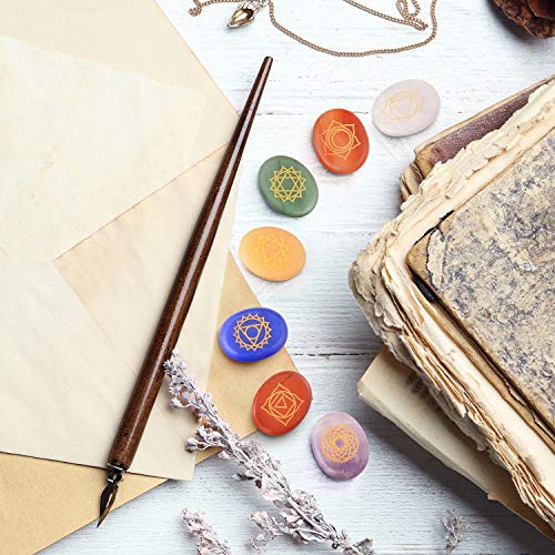 Piedras curativas naturales para chakras Hivexagon, juego de 7 piedras de preocupación con símbolos, cristales curativos de energía y reiki para meditación, concentración, crecimiento espiritual - Imagen 6