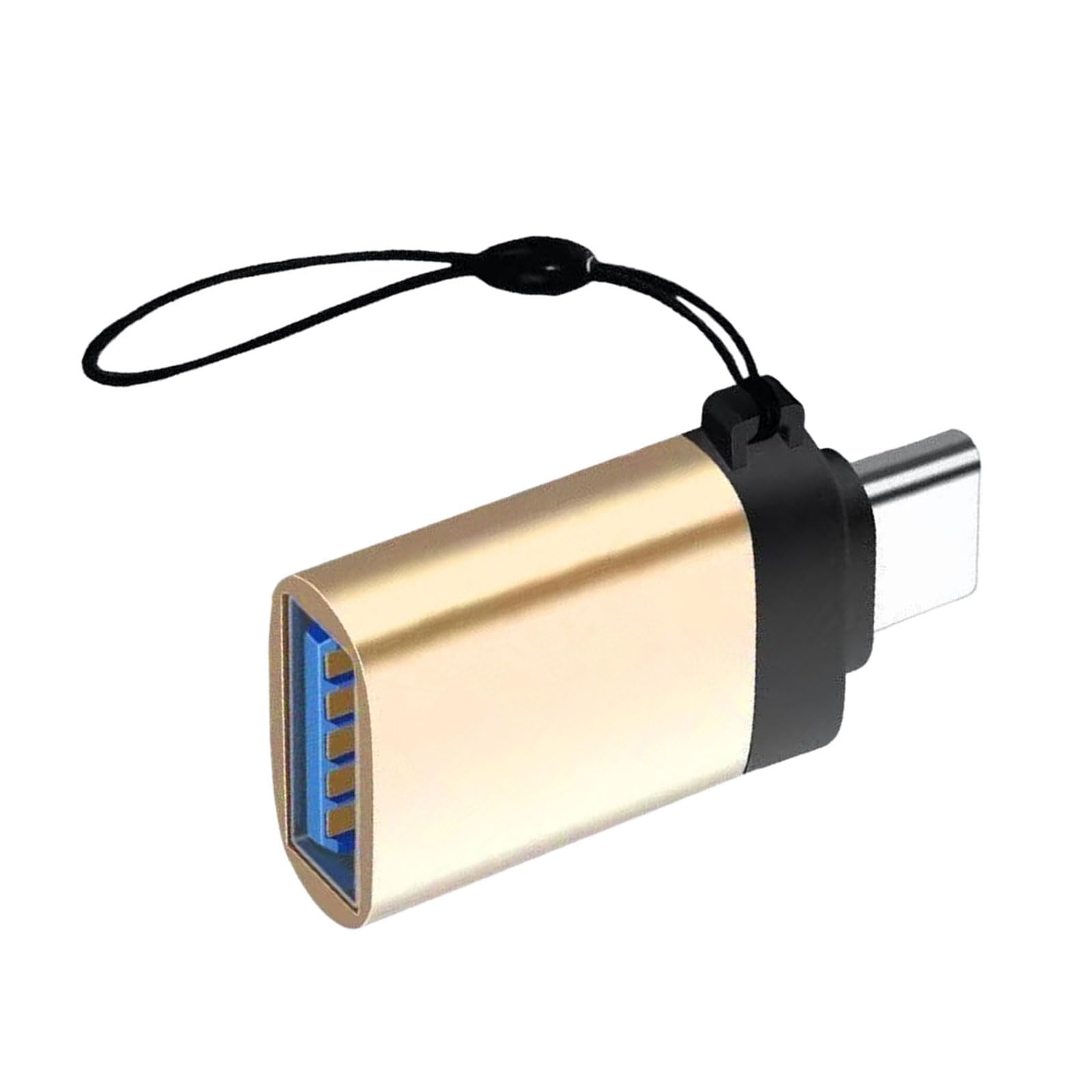 Sisyeuo Glod Usb To Type C Converter Supports Highly Speed Data Transfer And Power For Smartphones Tablets Laptops Highly Speed Usb Adapter