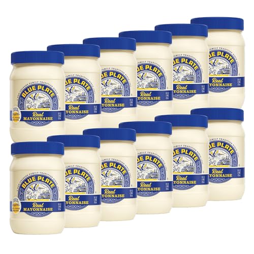 Image of Blue Plate Real Mayonnaise, 16 Fl Oz Jar (Pack of 12)