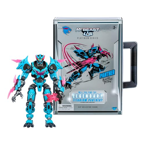 MrBeast Lab Platinum Series 6.5 (16.5cm) Panther Battle Titan Collector Figure Extreme Detailing Premium Packaging 35 Points Of Articulation Will You Discover A Legendary Titanium Panther?