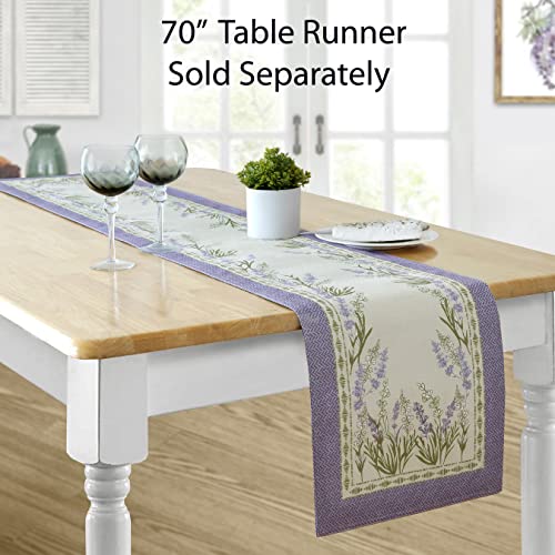 Provence Blanchard Field Of Lilacs Bordered Print Country French Fabric Table Runner By Home Bargains Plus, Indoor Outdoor, Stain And Water Resistant, Wrinkle Free Table Runner 70” Long Table Runner #TOP2