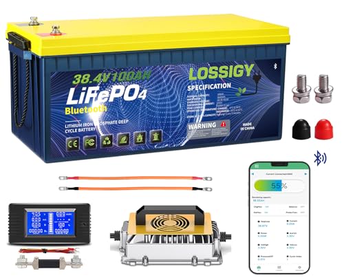 LOSSIGY 36V Lithium Golf Cart Battery, 36 Volt 100Ah LiFePO4