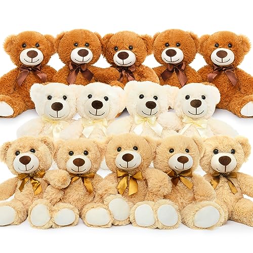 MorisMos 14 Piece Teddy Bears Bulk Baby Shower,14 Inch...