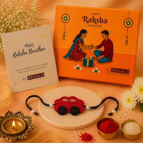 Image of El Regalo Kids Rakhi- Crochet handmade Rakhis for Little Brother /Niece /Nephew | Soft, Knitted Crochet Rakhis with Cartoon Characters- for Kids /Babies /Toddlers