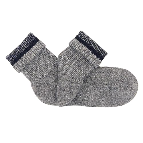92% Merino Wool Socks Crew Cozy Heavyweight Hiking Travel Outdoor Super- Soft Socks, 100% Made in Mongolia Medium, Light Gray2