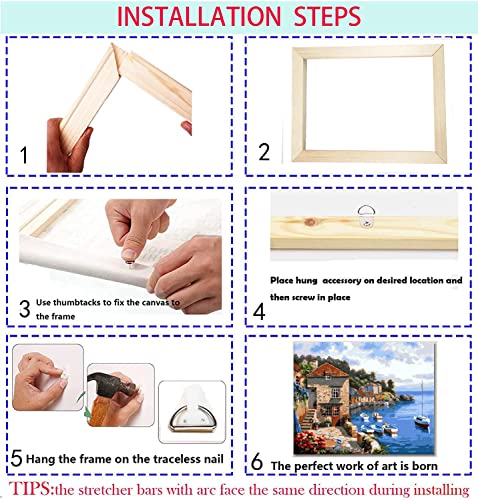 2 Pack 16"X 20" Diy Wood Canvas Stretcher Bars,Removable Canvas Frames Kit-Easy To Assemble,Wooden Frames Kit For Oil Painting,Diamond Painting,Canvas Painting And Needle Arts Supplies (16 * 20) #TOP3