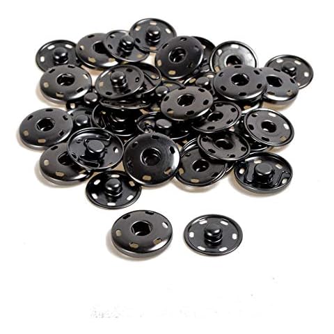 25 mm Large Size Gunmetal Black Sew-On Rust Proof Snaps Fastener Press Studs (25mm (20 Sets)) Cover