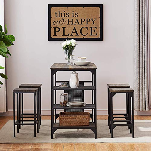 O&K FURNITURE 5-Piece Dining Room Table Set, Bar...