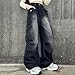 Black Baggy Jeans y2k Baggy Jeans for Girls Streetwear Y2k Cute Cargo Pants Teen Girl Denim High Waist Wide Leg Back to School Fashion Jean