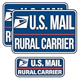 Lumiere Tech 3 Pack Heavy Duty U.S. Mail Delivery Driver Magnetic Signs Rural Delivery Carrier Magnets 2(12