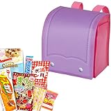 お菓子 駄菓子 袋 詰め合わせ 7点セット (ミニ ランドセル バッグ パープル A800) 春 入学 卒園 イベント プレゼント ゆっくんのお菓子倉庫