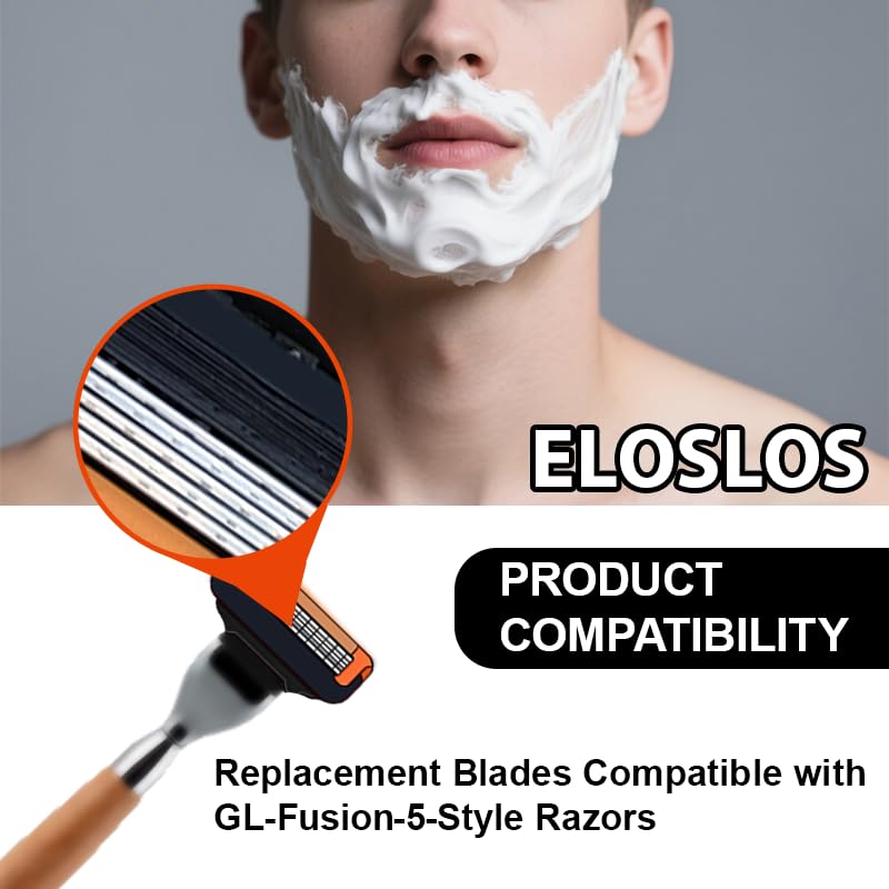 36 Count Razor Blades for GL-Fusion-5-Style Men Razors, Black image 5