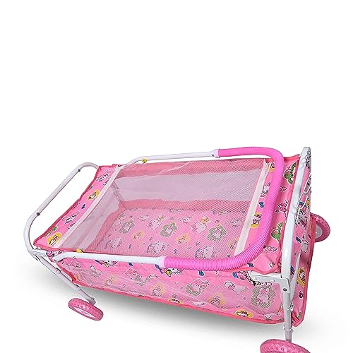 Image of AVANI METROBUZZ Baby Folding Cradle Swings Jhula Palna Comfortable Sleep with Mosquito Net for 0-15 Months Infant & Toddlers Newborn Babies