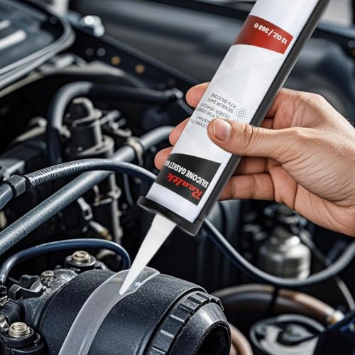 Image of RTV Silicone Gasket Maker Clear, High Temperature Gasket Sealer 13 Oz. | High Strength Flange Sealing for Automotive Motorbike Machine Equipment Repairing
