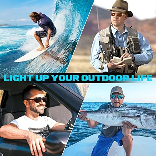 Sunier Ultra Lightweight Rectangular Polarized Sunglasses Men UV400 Protection
