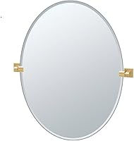 Vista 7 de Gatco 5679SM - Espejo rectangular sin marco, 24 pulgadas, latón cepillado negro mate combinado