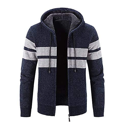 Polaire rayée homme pour affronter le froid avec ce cardigan d'hiver - 5