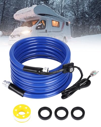 Image of MIROZO RV Heated Water Hose for 25FT, -40 ℉ Freeze Protection Heated Drinking Water Hose with Digital Display,Energy-Saving Thermostat,for RV,.Garden,Camper,Home(Blue)