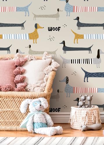 Vinilo Decorativo de Pared Cachorro Dachshund para Niños miniatura 4