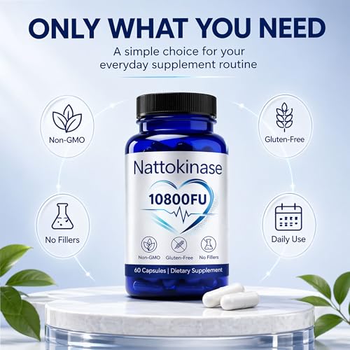 Nattokinase 10800 Fu, Ultimate Nattokinase 10800 Fu, Organic Nattokinase Supplement 10800 Fu, Vegan Capsules Gluten-Free, Supports Daily Health, 2 Capsules Daily, 60 Capsules — view 6