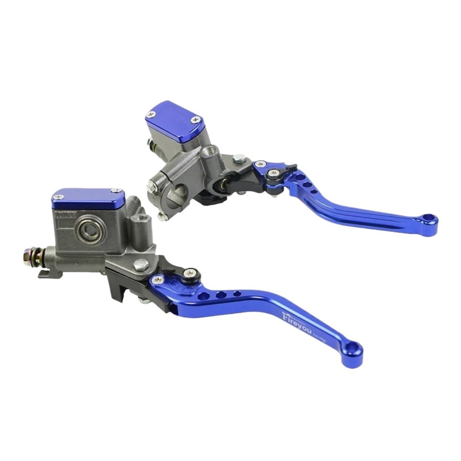 Hguvsjd Blue Longer 14Mm Piston Universal Motorcycle Master Cylinder Lever Brake Hydraulic Clutch Pump 1 Pair Motorcycle Brake Lever(Blue Longer)