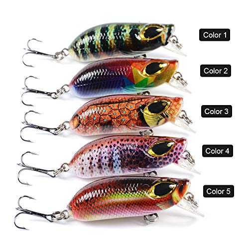 Isca de pesca, Andoer 5,8 cm 7g Crankbait Pesca Isca de Manivela Artificial Isca Pesada Isca Pesada