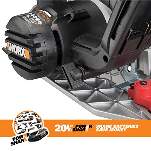 WORX Cordless Circular Saw, 20V 6-1/2-Inch ExacTrack, WX530L - image 8