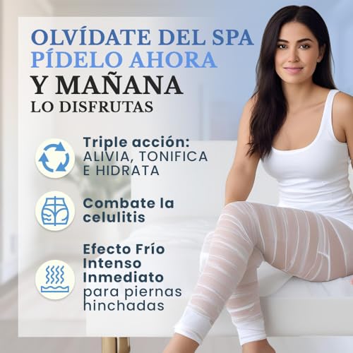 Miniatura 3 de Ritalia Vendas Frias Piernas Con Efecto Frio Drenantes Extractos 100 Naturales - Tratamiento Acción Tonificante, Revitalizante Y Anticelulítica