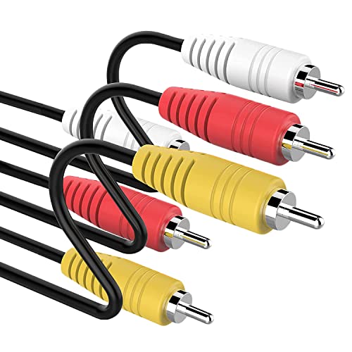 Cerepros Rca Audio Video A/V Composite Red White Yellow Stereo Cable Cord Wire For Tv To Dvd Vcr Av Stereo Receiver Game Console System #TOP2