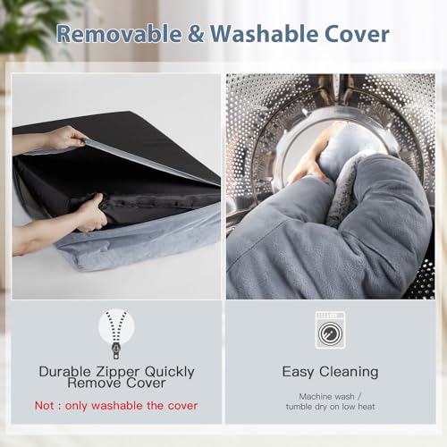 WNPETHOME XL Extra Large Dog Bed, Washable Dog Couch with Removable Waterproof Cover, Orthopedic Large Pet Sofa Bed with Bolster Sides for Sleeping - Image 6