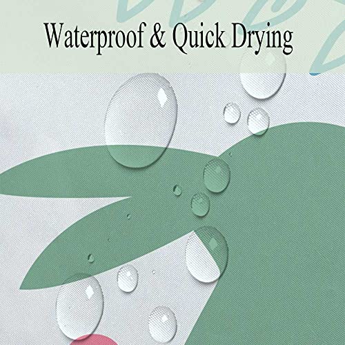 Icteisom Easter Shower Curtain, Easter Bunny Rabbit Shower Curtains For Bathroom, Spring Flower Colorful Bathroom Curtain Decoration Set With 12 Hooks Durable Polyester Fabric 72X72 Inches #TOP6