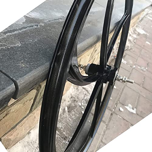26" Rear Mag Wheel Only With 120Mm Width For Rotary Single Speed Flywheel / 26 Inch Magnesium Wheel/Black/Disc Brake - For Beach Cruisers, Mtb's, And Gas Powered Bicycles #TOP3