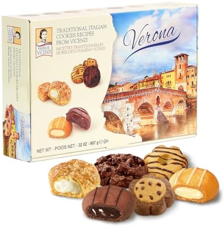 Matilde Vicenzi Verona Excellence Gift Box - Assortment of Italian Pastries and Cookies for Thanksgiving, Christmas, Birthday, Get Well and Other Special Occasions - 32 oz (907g)