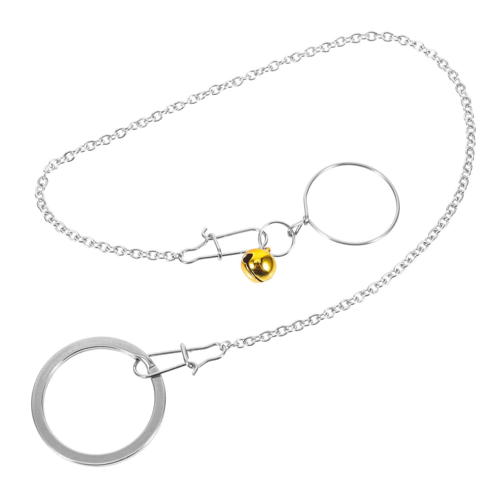 BELLIFFY 2 Sets Bird Harness Chain Parrot Training Necklace Parakeet Leash Lightweight Parrot Collar Chain