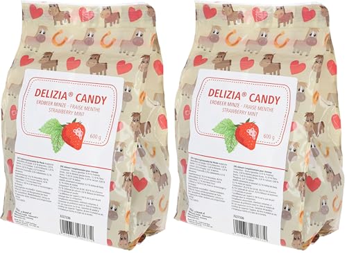 Delizia Delizia Candy Fresa/Menta 600 g (Paquete de 2)