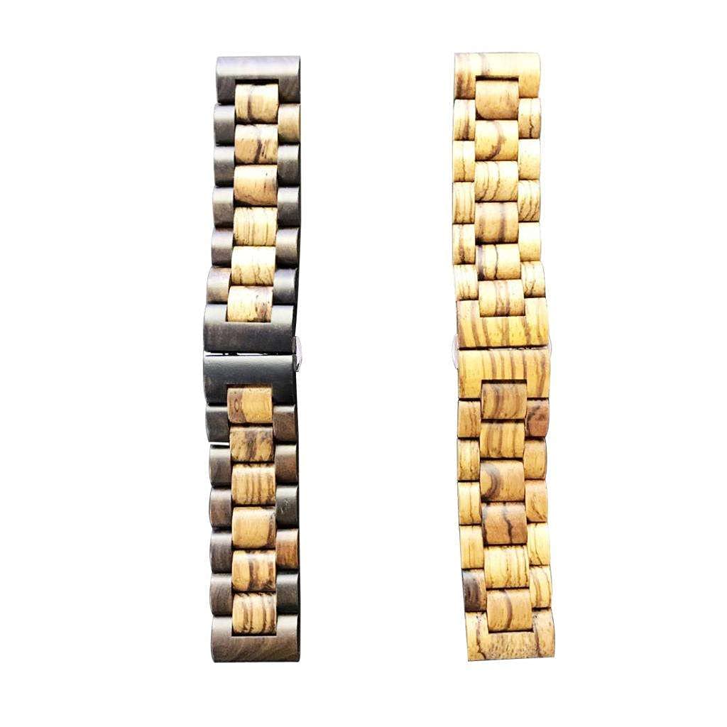 Sharplace 22m Uhr Armband aus Holz Gliederarmband Uhrband für