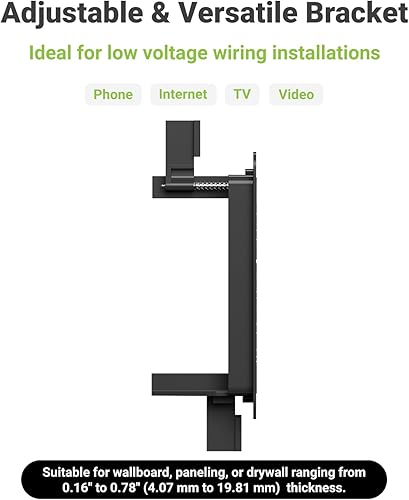 Miniatura 5 de Placa de pared de cepillo con soporte de montaje, cubierta decorativa para cables de bajo voltaje, cable oculto de una sola banda para sistema de