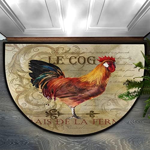 Amazon.com: Vintage Rooster Half Round Doormat Vintage Animal Rooster ...