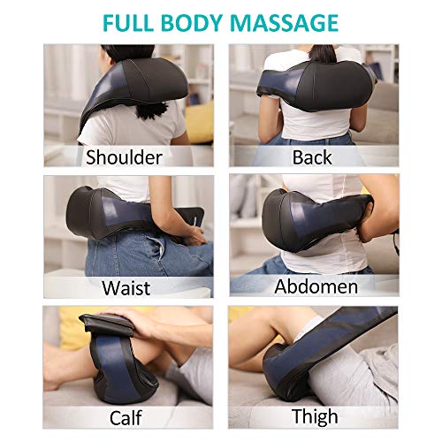 Nackenmassagegerät Shiatsu Massagegerät Nacken Schulter mit Wärmefunktion - Elektrisch Massager mit 3D-Rotation Massage, 3 Einstellbaren Geschwindigkeiten für Hause Büro Auto - Image 4